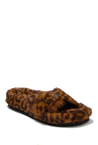 Incaltaminte femei alexander wang bee genuine goat fur sandal leopard