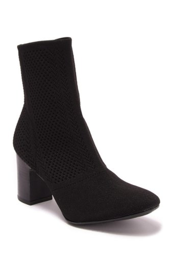 Incaltaminte femei born meggs knit block heel sock boot black