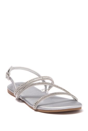 Incaltaminte femei call it spring embellished strappy sandal silver smooth synthe