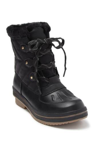 Incaltaminte femei call it spring onema faux fur duck boot black distress synth