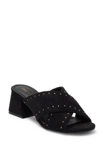 Incaltaminte femei chase chloe butter studded crossover mule black suede