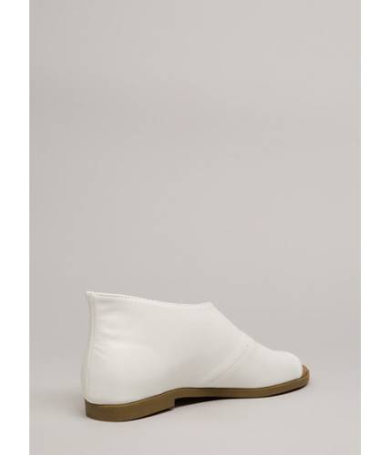 Incaltaminte femei cheapchic asymmetry cut-out faux leather sandals white