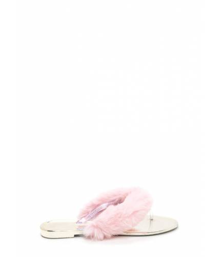 Incaltaminte femei cheapchic fur-ever and ever jelly thong sandals pink