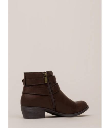 Incaltaminte femei cheapchic gimme a push peg strappy booties brown
