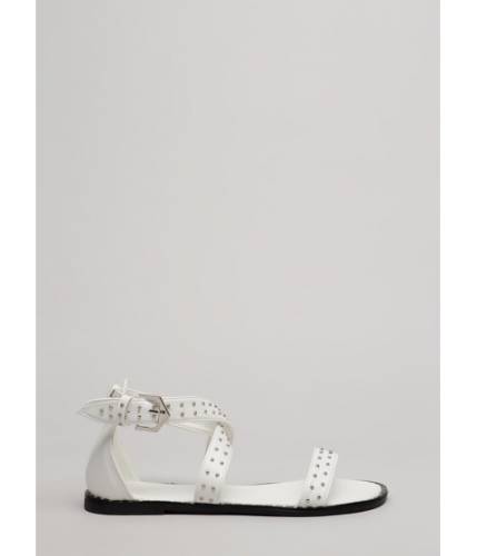 Cheap&chic Incaltaminte femei cheapchic have the edge strappy studded sandals white