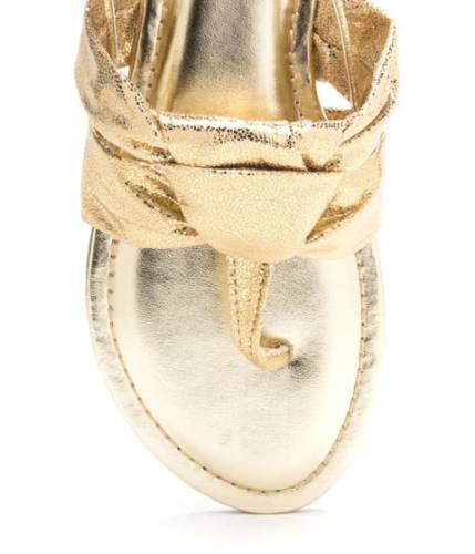 Incaltaminte femei cheapchic knotty by nature metallic sandals gold