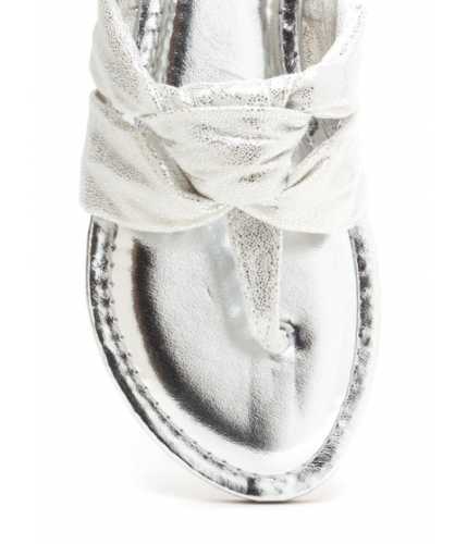 Incaltaminte femei cheapchic knotty by nature metallic sandals silver