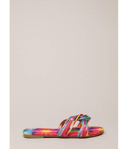 Incaltaminte femei cheapchic loop dreams strappy rainbow sandals multi