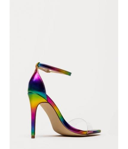 Incaltaminte femei cheapchic make it clear ankle strap illusion heels rainbowmulti