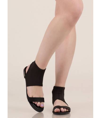 Incaltaminte femei cheapchic minimal sophistication cut-out sandals black