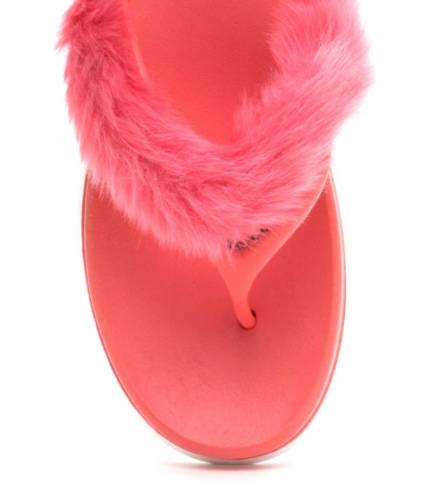 Incaltaminte femei cheapchic once and fur all jelly thong sandals coral