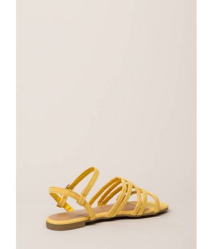 Incaltaminte femei cheapchic the pursuit of strappy-ness sandals yellow