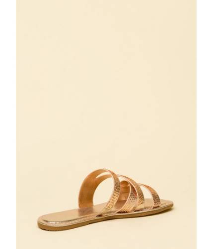 Incaltaminte femei cheapchic what a jewel strappy slide sandals rosegold
