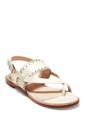 Incaltaminte femei cole haan anica scalloped sandal ivory leat