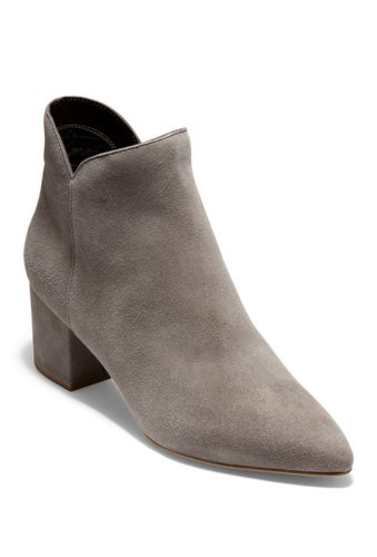 Incaltaminte femei cole haan elyse suede pointed toe ankle boot - wide wdith available stormcloud