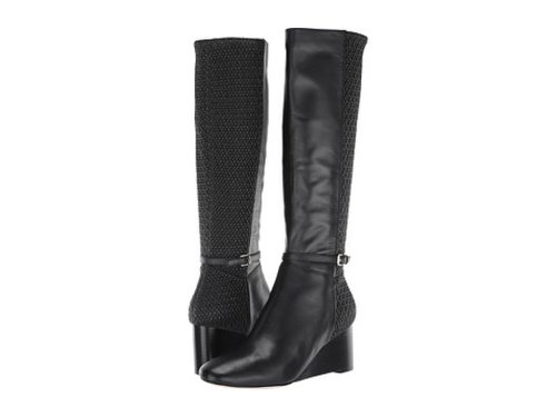 Incaltaminte femei cole haan lauralyn stretch wedge boot 65 mm black leatherstretch quiltblack stack