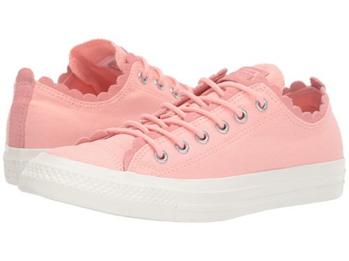 Incaltaminte femei converse chuck taylor all star frilly thrills canvas - ox bleached coralbleached coralegret