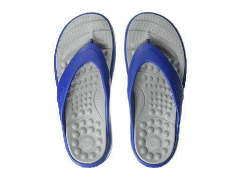 Incaltaminte femei Crocs reviva flip blue jeanlight grey