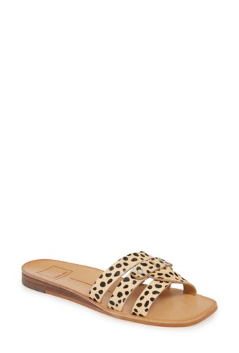 Incaltaminte femei dolce vita cait slide sandal leopard calf hair