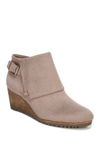 Incaltaminte femei dr scholl\'s create buckled wedge bootie taupe grey
