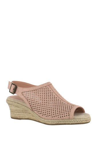 Incaltaminte femei easy street stacy perforated wedge sandal - multiple widths available blush