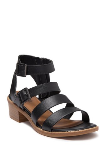 Incaltaminte femei eurosoft briar low heel strappy sandal black