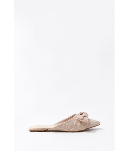Incaltaminte femei forever21 bow pointed-toe flats beige
