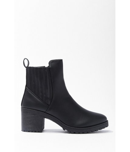 Incaltaminte femei forever21 faux leather chelsea boots black