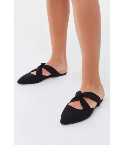Incaltaminte femei forever21 faux suede twisted flats black
