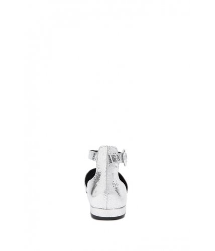 Incaltaminte femei forever21 metallic faux leather flats silver