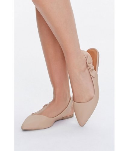 Incaltaminte femei forever21 pointed slingback flats tan