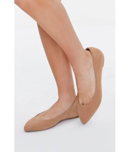 Incaltaminte femei forever21 pointed slip-on flats camel