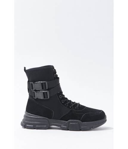 Incaltaminte femei forever21 release buckle utility boots black
