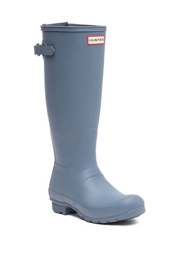 Incaltaminte femei hunter original tall adjustable back waterproof rain boot gull grey