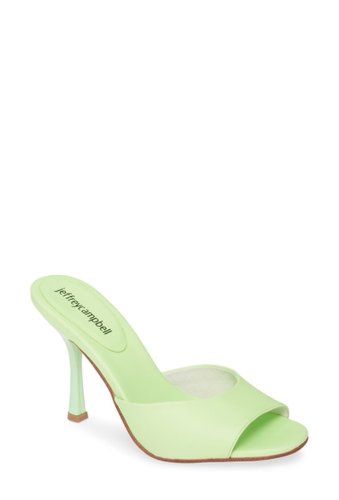 Incaltaminte femei jeffrey campbell pg 13 leather heeled sandal green neon