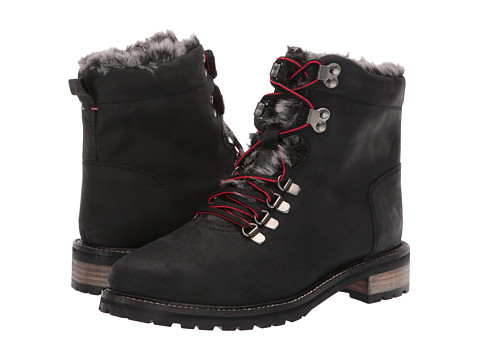 Incaltaminte femei joules leather hiker boot black
