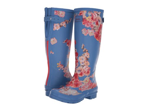 Incaltaminte femei joules welly print blue floral