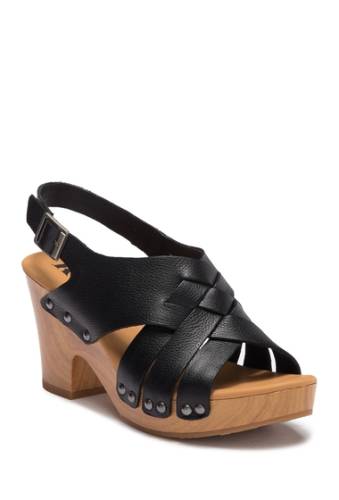 Incaltaminte femei korks berengo leather block heel sandal black