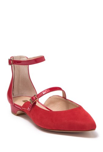 Incaltaminte femei louise et cie footwear claire ankle strap flat red 09