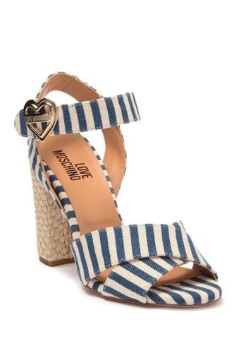 Incaltaminte femei love moschino retro heeled sandal 100 trighe blt