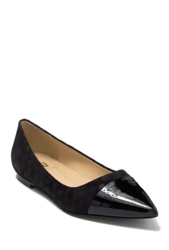 Incaltaminte femei m by bruno magli solena leather pointed toe flat black polka dotpatent