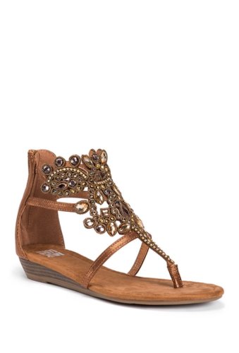 Incaltaminte femei muk luks athena embellished sandal bronze
