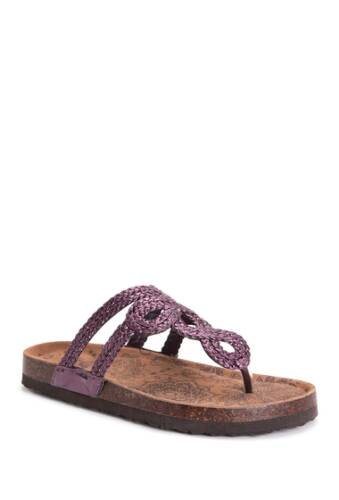 Incaltaminte femei muk luks betsy braided sandal metallic purple