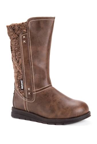 Incaltaminte femei muk luks stacy faux fur lined boot brown