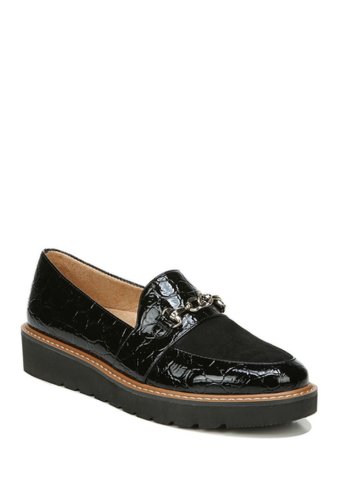 Incaltaminte femei naturalizer edie croc embossed loafer - wide width available black crocco