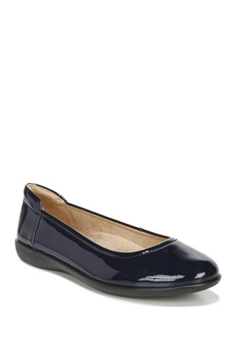 Incaltaminte femei naturalizer flexy ballet flat - wide width available navy patent