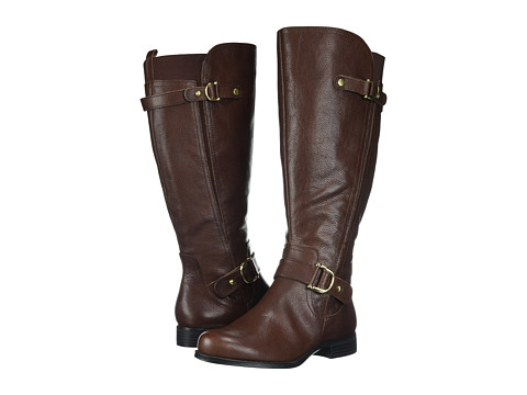 Incaltaminte femei naturalizer jenelle wide calf brown tumbled leather