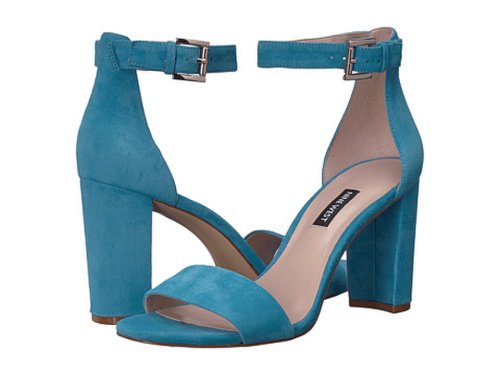Incaltaminte femei nine west nora block heeled sandal sea blue