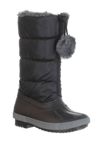 Incaltaminte femei pajar fay faux fur lined quilted waterproof boot black