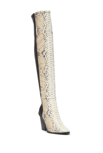 Incaltaminte femei report janelle snake embossed knee-high boot natural multi